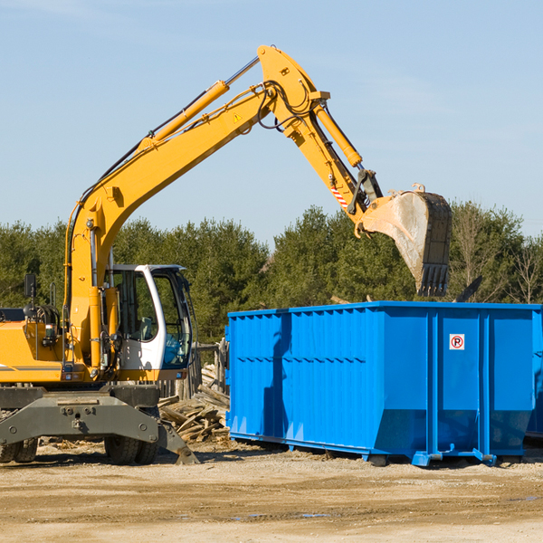 are there any restrictions on where a residential dumpster can be placed in Delhi Minnesota